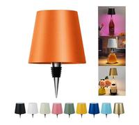 JORCEDI Wireless Bottle Lamp - Rechargeable Bottle Lights USB Rechargeable Bottle Lamp Kit, LED Bottle Lamp Wine Bottle Lamp Touch Dimmable Lamp for Bottle (Orange,3 Color)