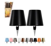JORCEDI Wireless Bottle Lamp - Rechargeable Bottle Lights USB Rechargeable Bottle Lamp Kit, LED Bottle Lamp Wine Bottle Lamp Touch Dimmable Lamp for Bottle (2pcsBlack,3 Color)
