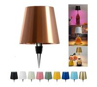 JORCEDI Wireless Bottle Lamp - Rechargeable Bottle Lights USB Rechargeable Bottle Lamp Kit, LED Bottle Lamp Wine Bottle Lamp Touch Dimmable Lamp for Bottle (Rose Gold,RGB)