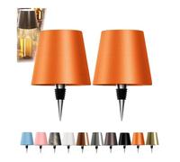 JORCEDI Wireless Bottle Lamp - Rechargeable Bottle Lights USB Rechargeable Bottle Lamp Kit, LED Bottle Lamp Wine Bottle Lamp Touch Dimmable Lamp for Bottle (2pcs Orange,3 Color)