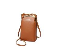 JORCEDI Women's Crossbody Phone Purse, PU Leather Multi-Function Wallet with Adjustable Strap, Ladies Small Shoulder Bag for Girls (Brown)