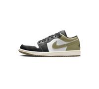 Jordan Air 1 Low Men's Shoes (553558-092, Black/Medium Olive/White) Size 9.5