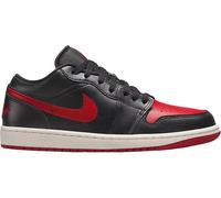 Nike Air Jordan 1 Low Womens Fashion Trainers in Black Red - 6.5 UK