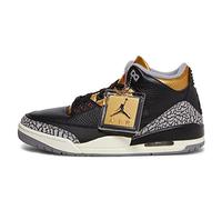 Jordan Air Jordan 3 RetroWomens, Black/Fire Red/Metallic Gold/Cement Grey