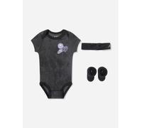 Jordan Baby Girls 3 Piece Bodysuit Set in Black - Black - 6 - 12 Mths