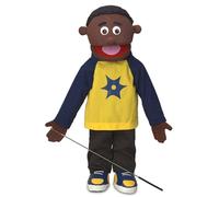 Jordan, Black Boy, Full Body, Ventriloquist Style Puppet, 65cm