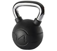 Jordan Black Rubber Covered Kettlebell with Chrome Handle (up to 24kg), 14kg