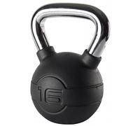 Jordan Black Rubber Covered Kettlebell with Chrome Handle (up to 24kg), 16kg