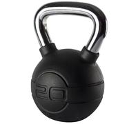 Jordan Black Rubber Covered Kettlebell with Chrome Handle (up to 24kg), 20kg