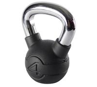 Jordan Black Rubber Covered Kettlebell with Chrome Handle (up to 24kg), 4kg