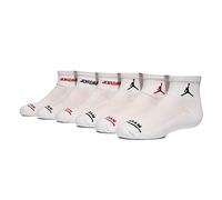Jordan Boy's Legend Ankle 6Pk Socks, White, 7-9 Years