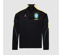 Nike Brazil Strike Men's Jordan Dri-FIT Football Knit Drill Top - Black - Polyester/Elastane M