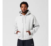 Nike Jordan Brooklyn Fleece Men's Oversized Full-Zip Hoodie - Grey - Cotton/Polyester XS