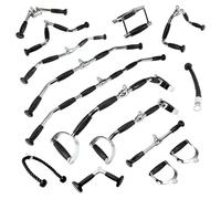 Jordan Cable Attachment Rack with 15 Attachments, Black storage rack with 15 attachments