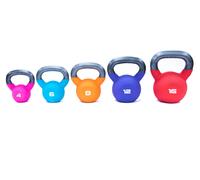 Jordan Coloured Neoprene Kettlebells Sets (Beginner - Advanced), 10 Kettlebell Set 4-40kg (1 of each weight)