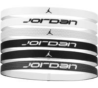 Nike Men's Jordan Elastic Sport Headbands 6-Pack Printed - Elastic Sport Headbands with Print - Basketball & Training Headbands, Black/White/Black, One Size