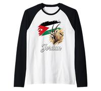Jordan Flag Arabian Oryx National Animal Design Raglan Baseball Tee