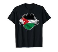 Jordan Flag Shirt Jordanian Roots Jordan Middle East Citizen Value Graphic T-Shirt, Men, Black, L