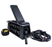 Jordan Fusion HIIT Bench, With Core Trainer + 5 Pairs Rubber Hex Dumbbells