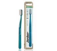 JORDAN Green Clean - Award Winning Sustainable Toothbrush Made from Recycled Materials | Eco-Friendly | Scandinavian Design | Medium Bristles | Mixed Colour | Pack of 1