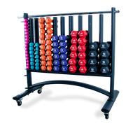 Jordan Ignite Neoprene Studio Dumbbell Sets with Rack, 0.5 - 5kg set with Black Rack (42 Pairs)