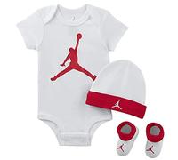 Jordan Infant Jumpman 3 Piece Set (White(LJ0041-RW3)/Red, 6-12 Months)