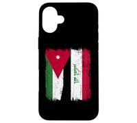 Jordan Iraq Half Flag Jordanian Iraqi Jersey Case for iPhone 16 Plus