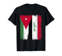 Jordan Iraq Half Flag Jordanian Iraqi Jersey T-Shirt