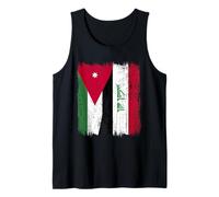 Jordan Iraq Half Flag Jordanian Iraqi Jersey Tank Top