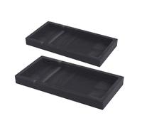 JORDAN&JUDY 2-Pack Black Marble Pattern Silicone Tray, Premium Texture, Practical