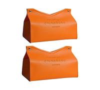JORDAN&JUDY 2-Pack Orange V-Shape Tissue Box, Vibrant & Stylish