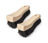 JORDAN&JUDY 2-Piece Plastic Shoe Brush Set, Hard & Soft Bristles, Deep Cleaning