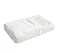 JORDAN&JUDY Latex Pillow with Pillowcase, High-Resilience Ergonomic Neck Support Pillow, White