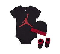 Jordan Jumpman Baby Bodysuit, Beanie and Booties Set Size 6-12M (Black)