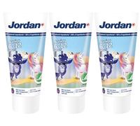 Jordan® | Junior Toothpaste | 6-12 Years | with Fluoride | Junior Cavity Protection Mild Fruit Flavour Dental Care for Milk Teeth and Permanent Teeth Gentle SLS-Free Formula Daily | 50ml x 3