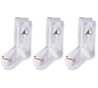 Jordan Kids Jumpman Crew Socks, White, 7/9 Years