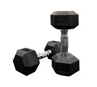 Jordan Lifting Club Rubber Hex Dumbbells, 9kg