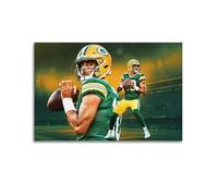 Jordan Love Poster American Football World Legend StarWall Art Canvas Poster Music Albums And Movies Decorative Painting for Living Bed Room 08x12inch(20x30cm) Unframe-style