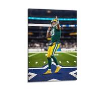 Jordan Love Poster American Football World Legend StarWall Art Canvas Poster Music Albums And Movies Decorative Painting for Living Bed Room 16x24inch(40x60cm) Frame-style