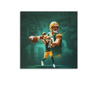 Jordan Love Poster American Football World Legend StarWall Art Canvas Poster Music Albums And Movies Decorative Painting for Living Bed Room 28x28inch(70x70cm) Unframe-style