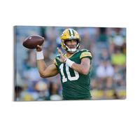 Jordan Love Poster American Football World Legend StarWall Art Canvas Poster Music Albums And Movies Decorative Painting for Living Bed Room 08x12inch(20x30cm) Frame-style