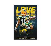 Jordan Love Poster American Football World Legend StarWall Art Canvas Poster Music Albums And Movies Decorative Painting for Living Bed Room 16x24inch(40x60cm) Unframe-style
