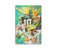 Jordan Love Poster American Football World Legend StarWall Art Canvas Poster Music Albums And Movies Decorative Painting for Living Bed Room 16x24inch(40x60cm) Unframe-style