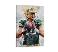 Jordan Love Poster American Football World Legend StarWall Art Canvas Poster Music Albums And Movies Decorative Painting for Living Bed Room 08x12inch(20x30cm) Frame-style