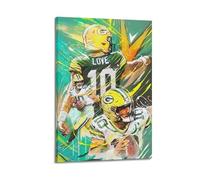 Jordan Love Poster American Football World Legend StarWall Art Canvas Poster Music Albums And Movies Decorative Painting for Living Bed Room 20x30inch(50x75cm) Frame-style