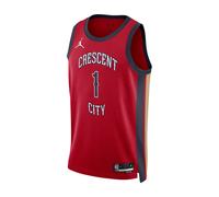 Jordan Nba New Orleans Pelicans Statement Edition Zion Williamson Dri-fit Swingman Jersey Red C657