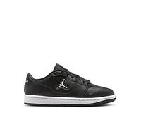 Jordan Nike Big Kids Access Court Low Shoes, Black/White, Size 5 Older Black/White