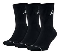Jordan Nike Men's Jumpman Crew Socks (Pack of 3) - Black/Black/Black, Large