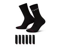 Jordan Nike Unisex Everyday Crew Socks 6 Pack, Black/Gym Red/White, Size Xl, Men Black/Gym Red/White