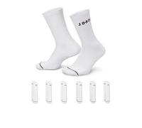 Jordan Nike Unisex Everyday Crew Socks 6 Pack, White/Gym Red/Black, Size L, Men White/Gym Red/Black